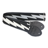 Souldier Lightning Bolt White on Black Guitar Strap