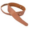 Henry Heller HAB25-BRN 2.5" Wide American Buffalo Leather Guitar Strap, Brown