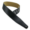 Henry Heller 2" Basic Smooth Leather Strap with Finished Stitching Black and White