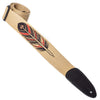 Henry Heller 2" Wide Embroidered Feather Design David Hale Guitar Strap