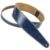 Henry Heller 2.5" Premium Garment Leather Guitar Strap - Vintage Blue