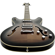 Hagstrom Viking Deluxe Baritone Electric Guitar - Cosmic Black Burst