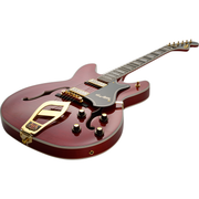 Hagstom 67 Viking II Hollow Body Electric Guitar - Wild Cherry Transparent