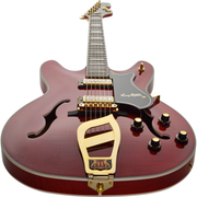 Hagstom 67 Viking II Hollow Body Electric Guitar - Wild Cherry Transparent