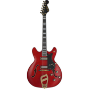Hagstom 67 Viking II Hollow Body Electric Guitar - Wild Cherry Transparent