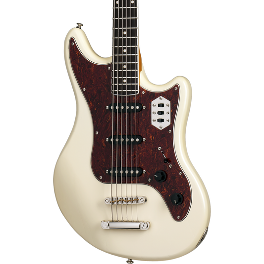 Schecter Hellcat-VI Baritone Electric Guitar - Ivory Pearl