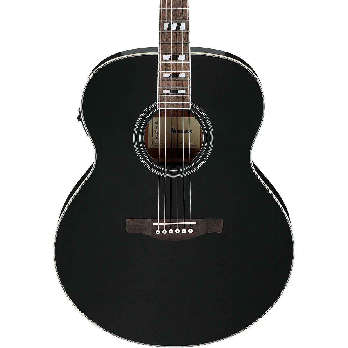Ibanez Artwood Series Acoustic Electric Guitar, Black High Gloss