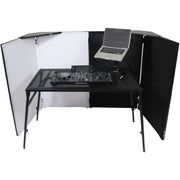 ProX XF-4X3048BMK3 4 Panel DJ Facade Black Panels - 4 Black & 4 White Scrims