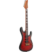 Ibanez KIKO300 Kiko Loureiro Signature Electric Guitar - Ruby Red Sunburst Flat