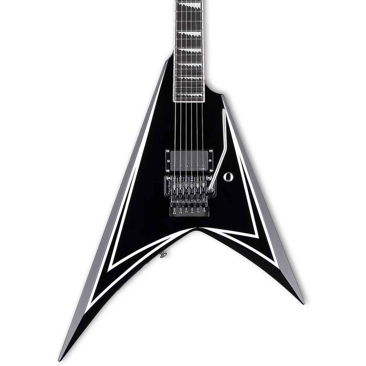 ESP Alexi Sawtooth SE Electric Guitar - Black w/White Pinstripe