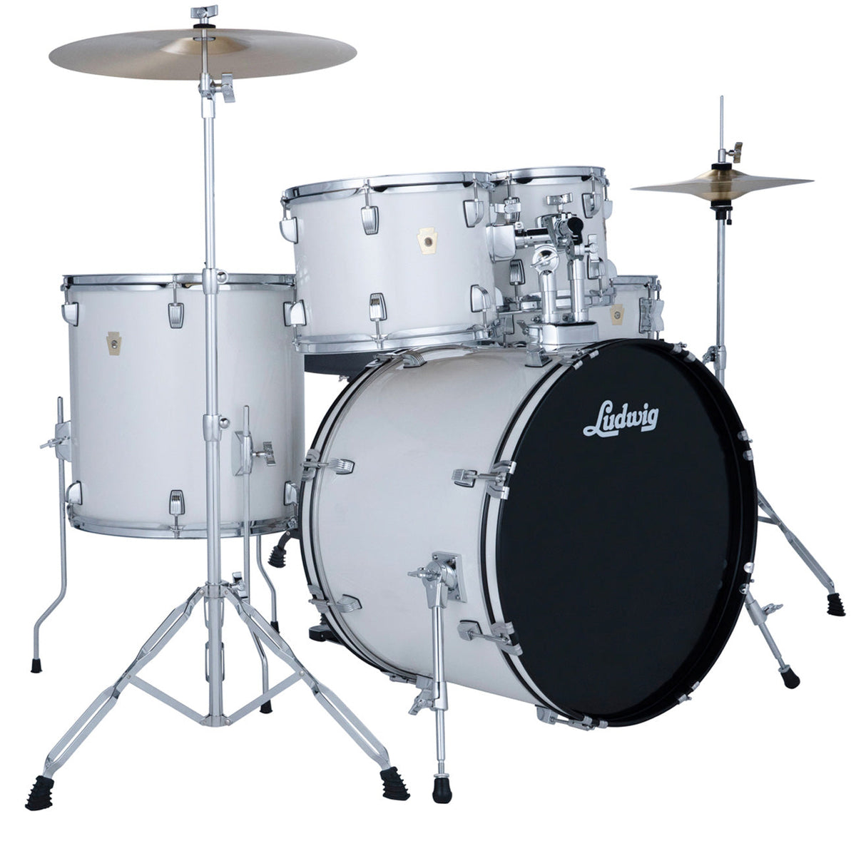 Ludwig Accent Series 5-Piece Drum Kit - Snow Dust