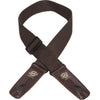 Lock-It Straps Poly Pro Guitar Strap - Brown