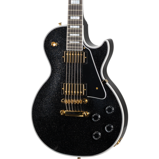 Gibson Les Paul Custom Electric Guitar - Black Sparkle Gloss