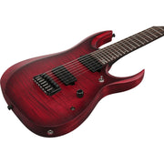 Ibanez RGD721FA RGD 7-String Electric Guitar - Stained Wine Red Burst Flat
