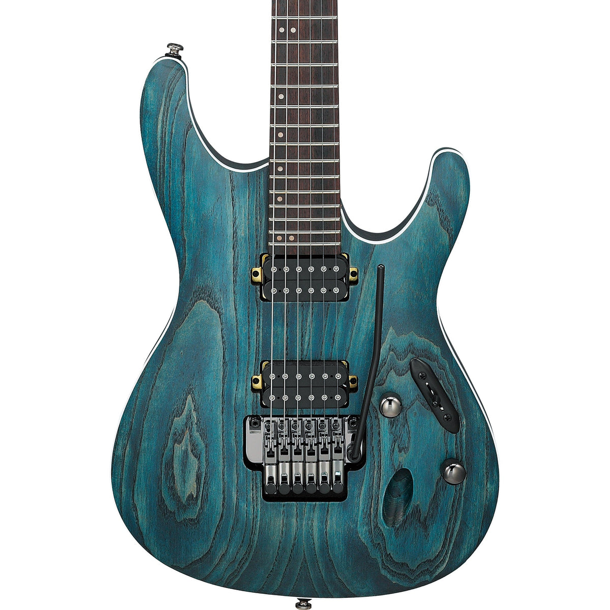 Ibanez S520AH S Standard 6-String Electric Guitar - Cosmic Blue Stained Flat
