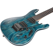 Ibanez S520AH S Standard 6-String Electric Guitar - Cosmic Blue Stained Flat