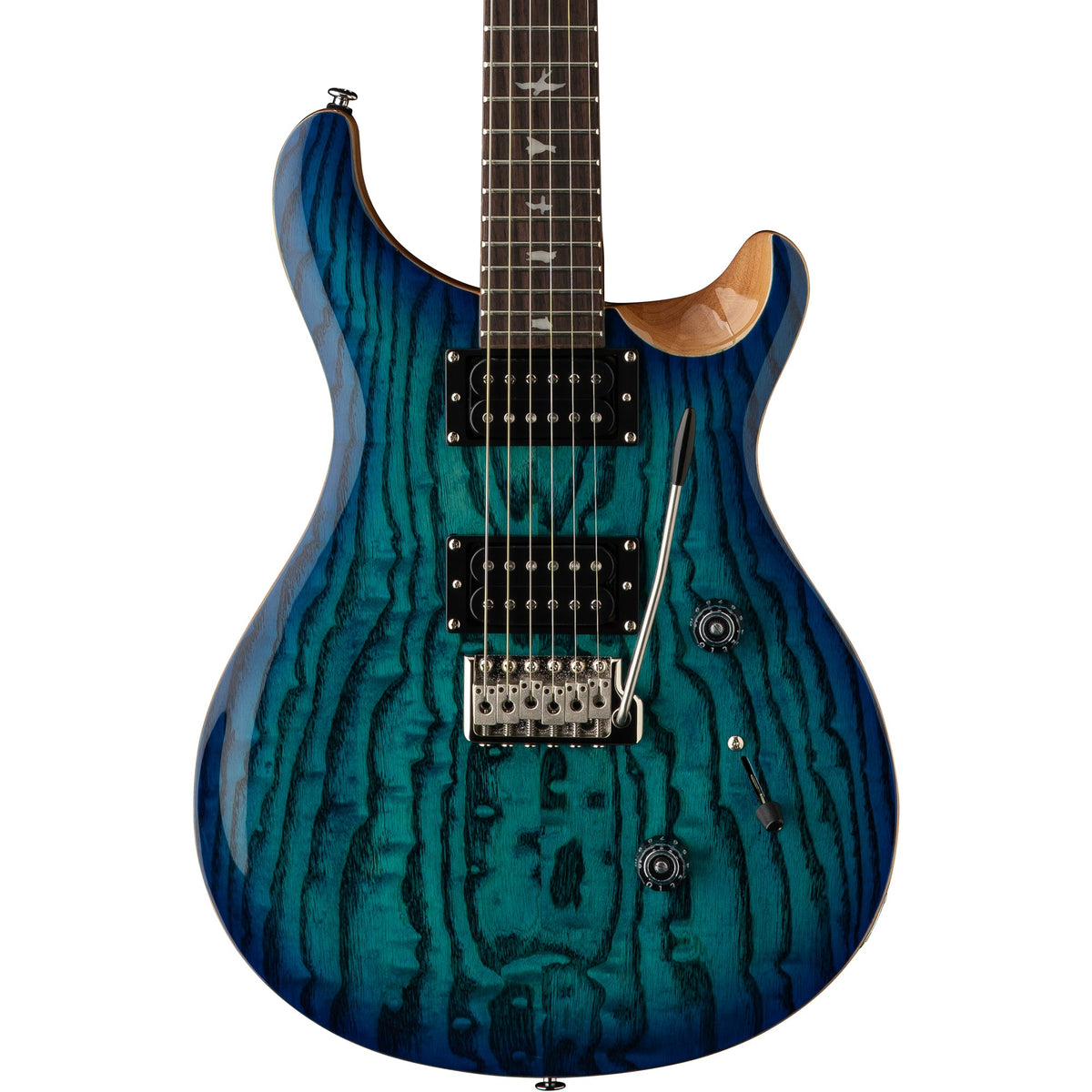 PRS SE Custom 24 Exotic Burled Ash Limited Edition Electric Guitar - Lake Blue