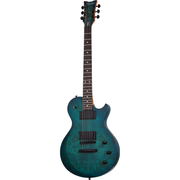 Schecter Solo-II Standard Electric Guitar - Ocean Blue Burst Burl