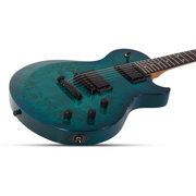 Schecter Solo-II Standard Electric Guitar - Ocean Blue Burst Burl