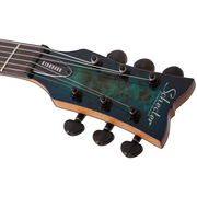 Schecter Solo-II Standard Electric Guitar - Ocean Blue Burst Burl