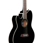 Ibanez TCY10LE Left Handed Acoustic Electric Guitar - Black High Gloss