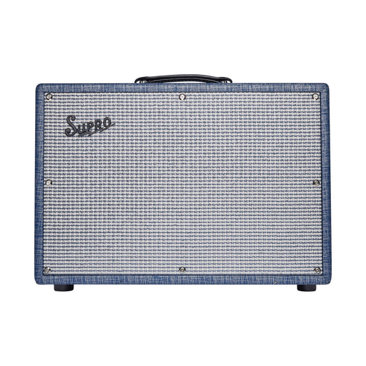Supro Keeley Custom 12 1x12-Inch 25-Inch Combo Tube Guitar Amplifier - Blue Rhino