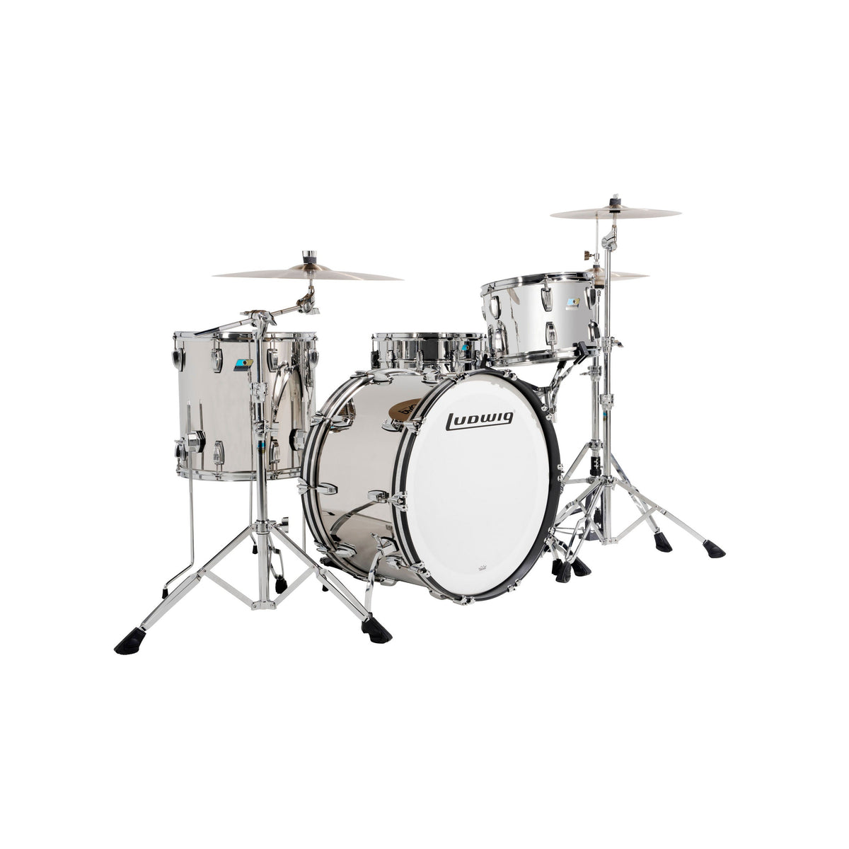 Ludwig Vistalite Pro Beat 3-Piece Shell Pack - Stainless Steel