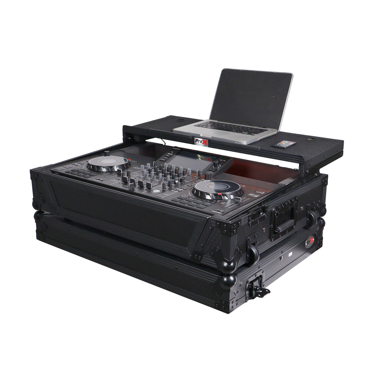 ProX XS-SCLIVE4LTBLATA Case with Laptop Shelf RGB LED 1U Rack Space - Black - New