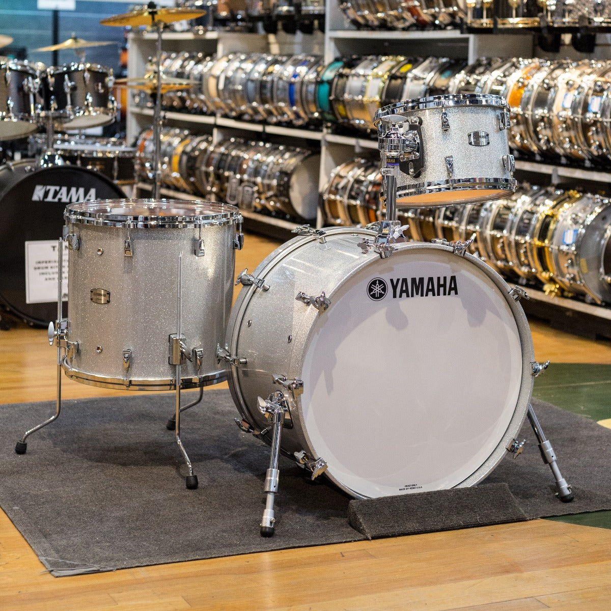 Yamaha Absolute Hybrid Maple 3-Piece Shell Kit - Silver Sparkle Lacquer