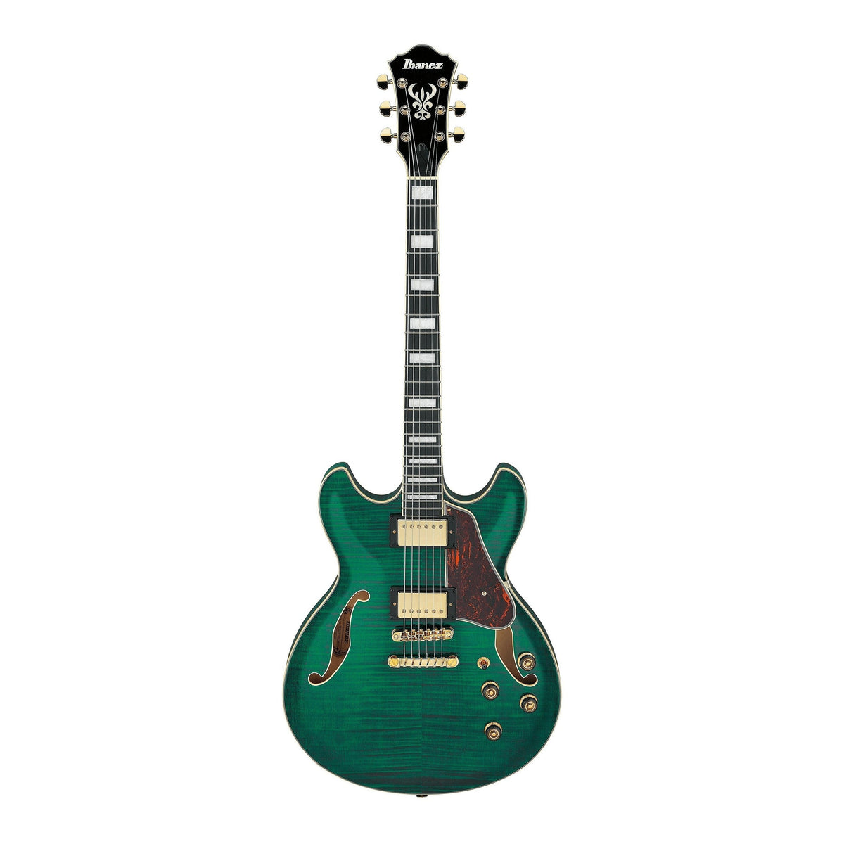 Ibanez Artcore Expressionist AS93FM Semi-Hollowbody Electric Guitar - Transparent Moss Green