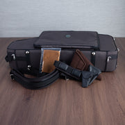 Marcus Bonna Double Sax Case for Alto and Straight Soprano with Detachable Neck - Brown Nylon