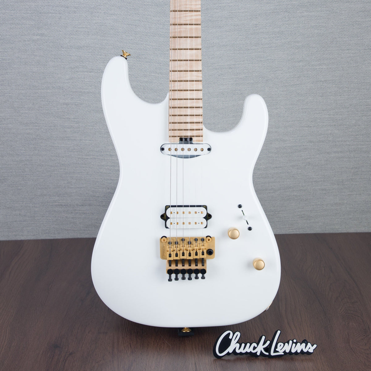 Charvel Custom Shop San Dimas HS FR Electric Guitar - White Angel Dust - #C16980