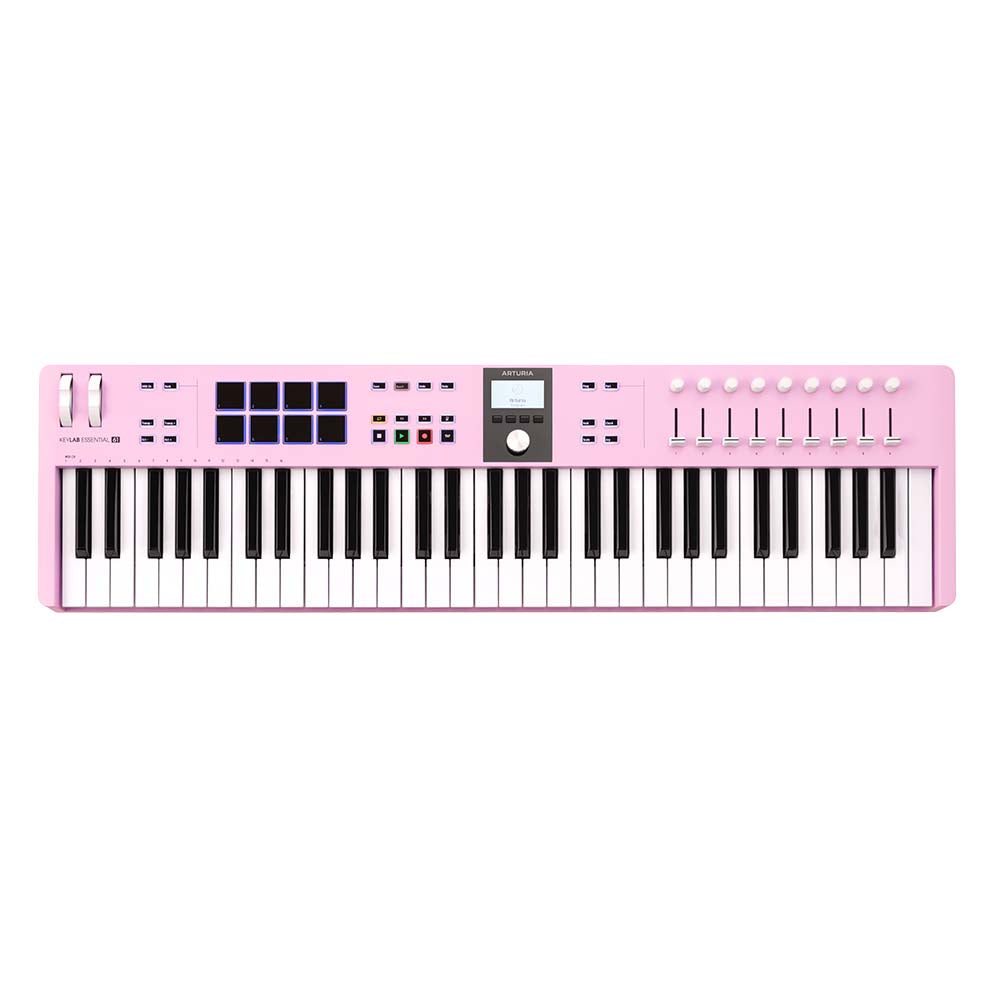 Arturia KeyLab Essential 61 MK3 MIDI Keyboard Controller Rose Quartz - MUSICTONER