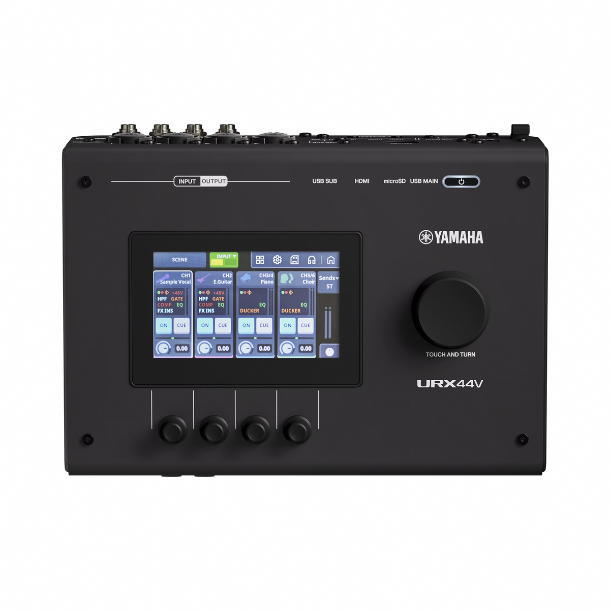 Yamaha URX44V USB-C Audio and Video Interface - Black