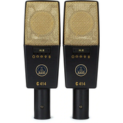 AKG C414 XLII/ST Large-diaphragm Condenser Microphone - Matched Pair - New,Black