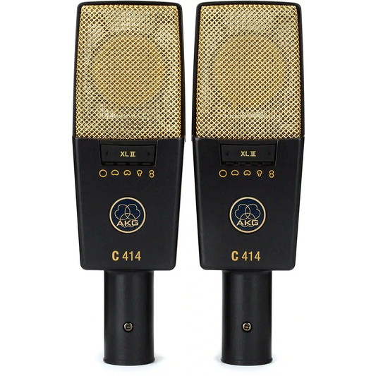 AKG C414 XLII/ST Large-diaphragm Condenser Microphone Matched Pair - Open Box, Mint