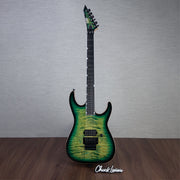 ESP USA M-I FR-DLX Flamed Maple Electric Guitar - Dark Lime Sunburst - #US23319