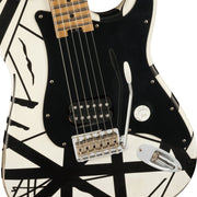 EVH Striped Series '78 Eruption Relic Electric Guitar - White With Black Stripes
