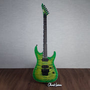 ESP USA M-II FR DLX Electric Guitar - Lime Burst - #US23322