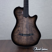 Godin MultiAc Grand Concert SA Nylon String Acoustic-Electric Guitar - Trans Black - CHUCKSCLUSIVE - #24311170