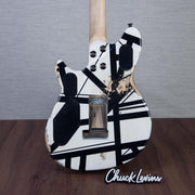 EVH Custom Shop Special Edition Wolfgang Stripes Electric Guitar - White/Black Stripes - #WG17610A