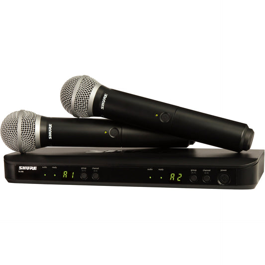 Shure BLX288/SM58 Dual Channel Wireless Handheld Mic System - H10 Band