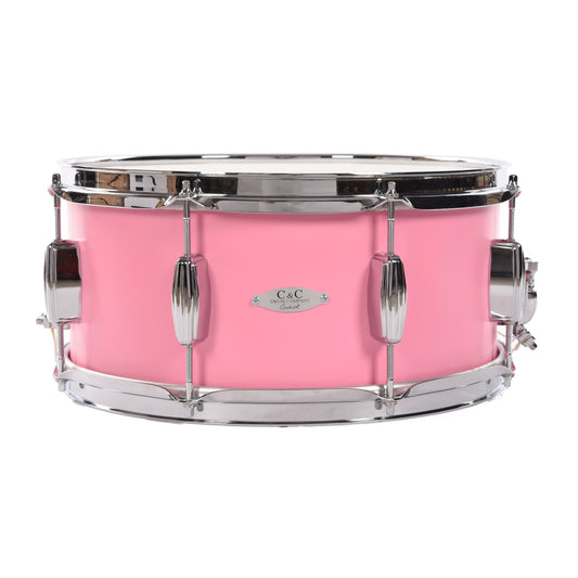 C&C 6.5x14 Gladstone Maple Snare Drum Bubble Gum Pink Satin - MUSICTONER