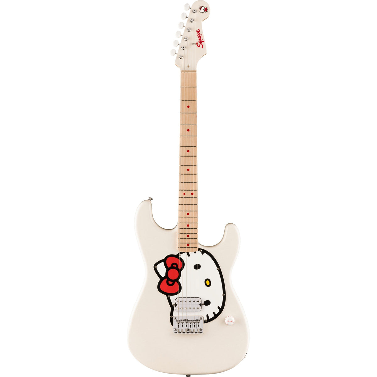 Squier Hello Kitty Stratocaster Electric Guitar - White