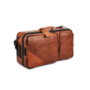 GARD 5-ECLN-LT Elite Compact Triple Trumper Gig Bag - Antique Dark Natural Tan Leather