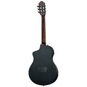 Ortega Tour Player Series Thinline Crossover Nylon String Acoustic Electric Guitar - Black