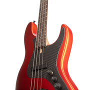 Brubaker JXB-4 Standard Bass Guitar - Tangerine Metallic