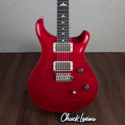 PRS CE24 Flame Maple Electric Guitar, Ebony Fingerboard - Scarlet Red - CHUCKSCLUSIVE - #230365232 - 2023