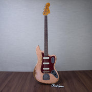 Fender Custom Shop Time Machine Series 1962 Bass VI Super Heavy Relic Electric Bass Guitar - Aged Dirty Shell Pink - #CZ590972