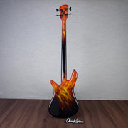Spector USA Custom NS-2 Hot Rod Series Painted by Dan Lawrence Electric Bass Guitar - "Real Flame" - CHUCKSCLUSIVE - #1999